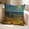 Federa per Cuscino Stampata Quadrata DoubleSided con Pitture di Van Gogh per Camera da Letto, Comodino, Cuscino da Divano