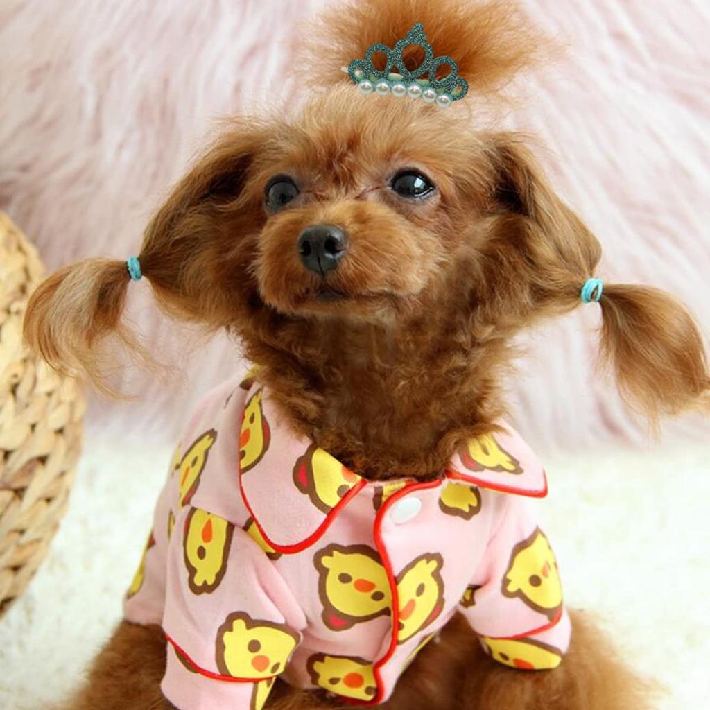 50/100 Stück Kronen-Haarspange für Haustier, bunte glänzende Haarnadel, Pflegezubehör für Katze, mittelgroße kleine Katze, Hund