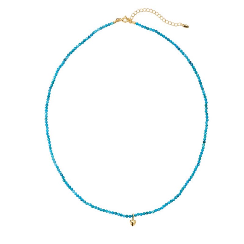 FINDELISE 925 Mini Heart Turquoise Necklace