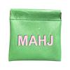 PU Leather Mahjong Score Card Pouch with Auto-Close Spring Frame, Small Storage Case for Home Table Use and Travel