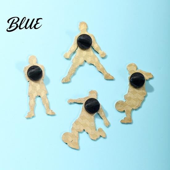 Sports Enamel Pin Commemorative Brooch Football Star Team Alloy American