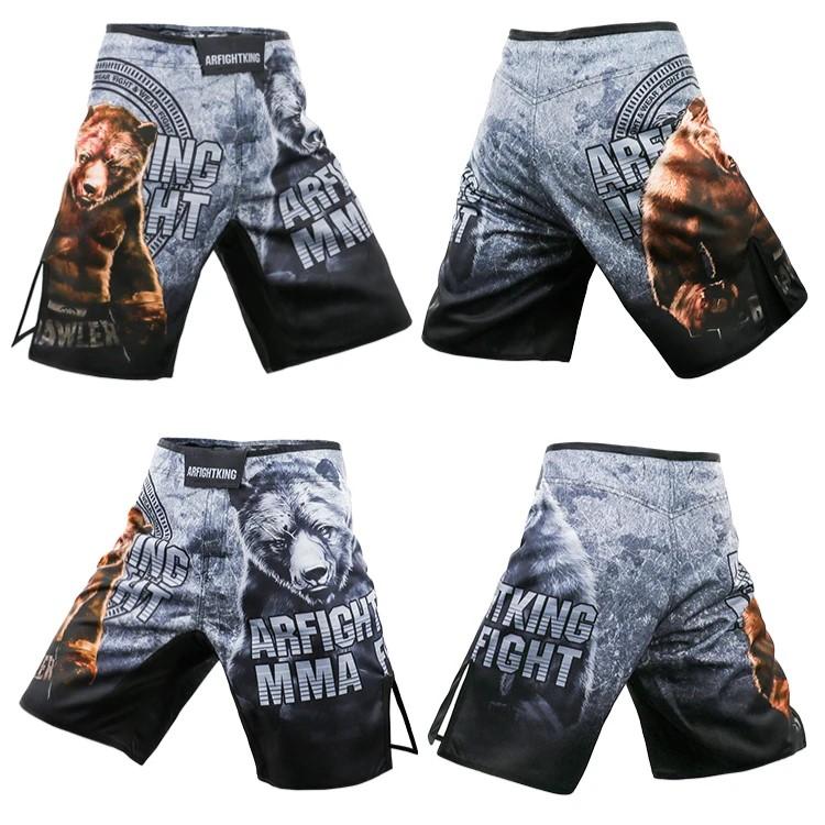 

Шорты для ММА, плюшевый мишка, гризли, муай-тай, кикбоксинг, боевые спортивные тренировочные брюки для фитнеса XL