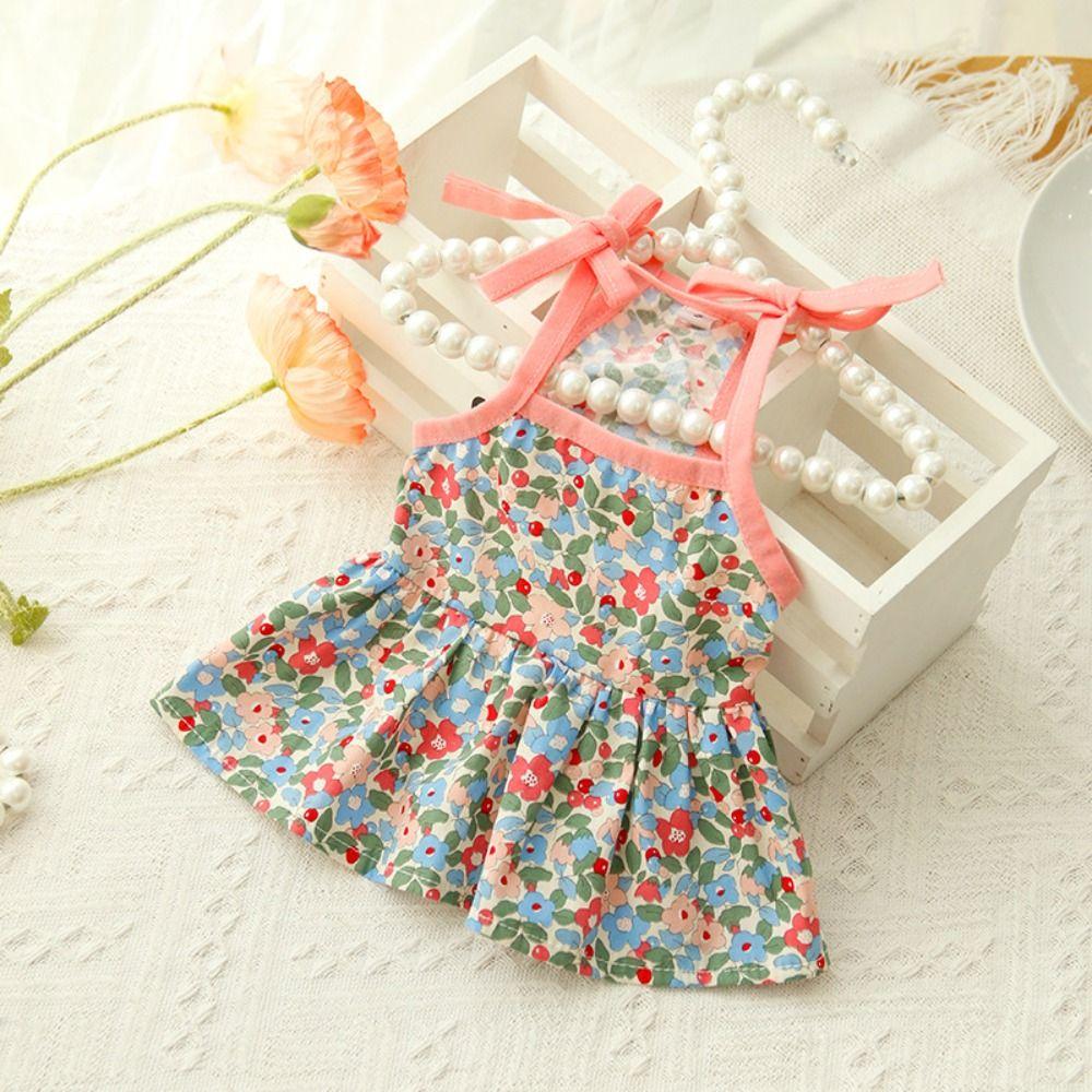 Soft Cat Suspender Floral Skirt Cute Dog Vest Comfortable Pet Summer Clothes Autumn