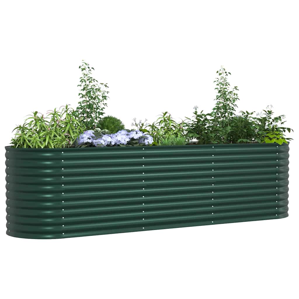 Elevated Garden Bed Green 320 X 80 X 81 Cm Steel