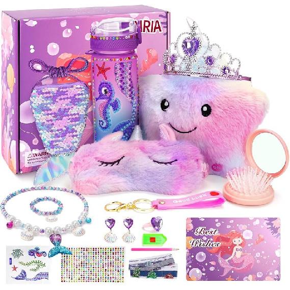 Игрушки для девочек Jenria Возраст 6-8 лет, Рождественские и Подарок на День Рождения для девочек Возраст 3 4 5 6 7 8 9 10 лет, Игрушки для девочек, Подарки Русалочки, Набор Подарков на День Рождения, для Дочери, Племянницы Mermaid Gift Set