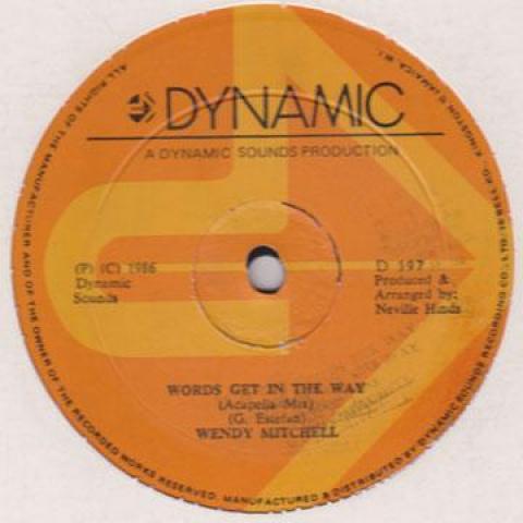

12inch Record WENDY MITCHELL - Words Get In The Way D197 Dynamic 1986 Jamaica Reggae, Ska & Dub Used