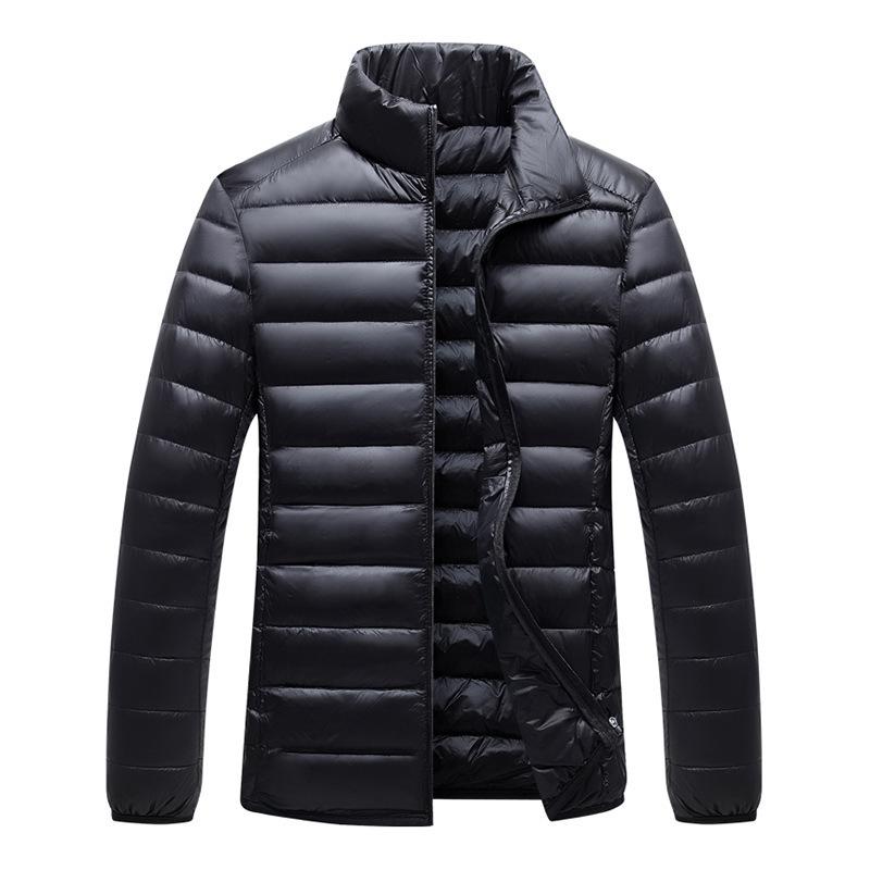 Light down jacket men's 2022 autumn and winter new stand-up collar down jacket white duck down short thermal jacket men's clothing
