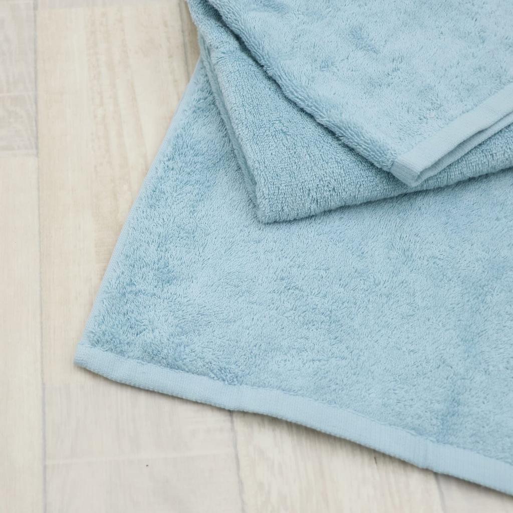 Freely Towel Face Set of 34 x Solid Machine Summer Towels 6 Towels, 6, 80cm, 100% Cotton, Thick, Color, Washable, Absorbent, (Light Blue, Towels)