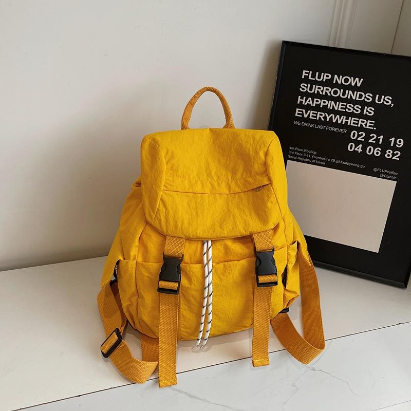 The Backpack Is Fashionable with Pleated and Stylish The Schoolbag Is Trendy and Fresh and It's A Drawstring Backpack