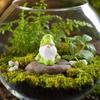 Miniature Gnome Figurine for Garden Terrarium Decoration - Green