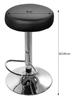 ROJST Stool - Black Eco-leather / Chrome Base