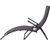 VidaXL Chaise longue pliable résine tressée marron 42945