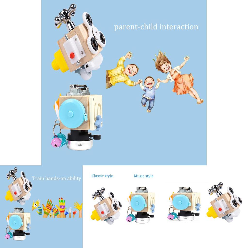 Sicheres Holz-Montessori-Beschäftigungsbrett für Kleinkinder zum Erlernen von Fähigkeiten und sensorischer Bildung Spielzeug