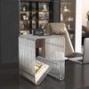 Minimalist Stainless Steel Coffee Tables Modern Side Table Creative Bookshelf Bedroom Side Table Living Room Coffee Table