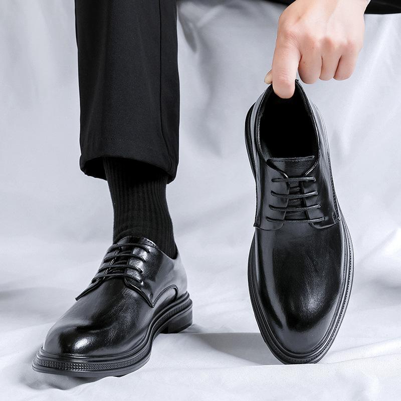Business dress casual leather shoes men's British Korean version best man wedding 2024 new men's leather shoes 5520-R