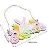 Decorations Crafts Happy Easter Plaque Sign Adorable Home Decoration Carrot Furniture Patio Ornaments Adornment with Rope