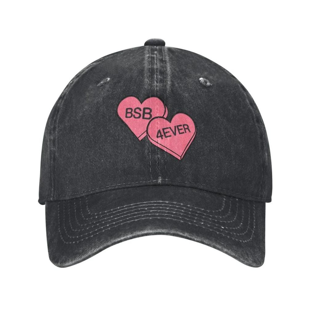 Backstreet Boys BSB Logo with Heart Baseball Cap Vintage Distressed Cotton Band Snapback Unisex Outdoor Summer Soft Caps Hat
