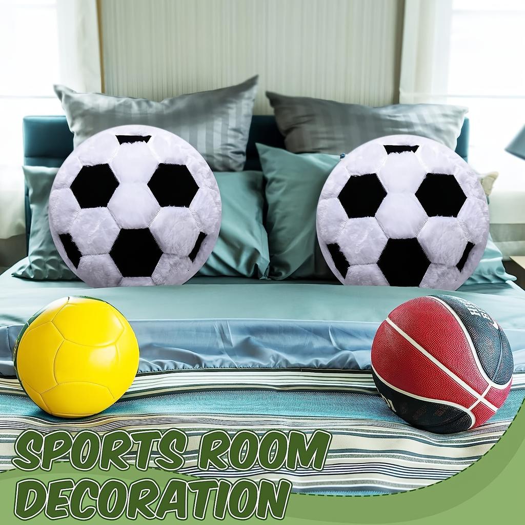 Creative Football Plush Pillow Fan Cushion Boyfriend Cushion Home Decoration Sports Fan Cute Soccer Shaped Cuddle Pillow Football Plush Pillow