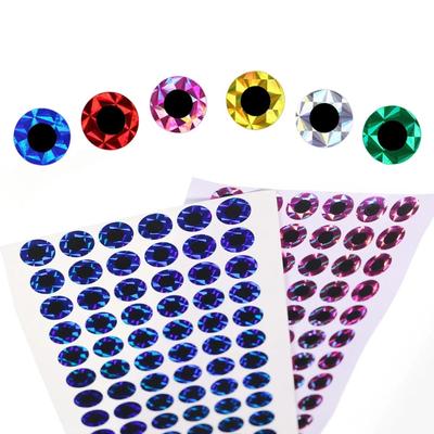 Bimoo  Artificial Fish Eyes Sticker 2D Flat Fishing Lure Eyes for Fishing Flies Metal Jigs Lure Decorating