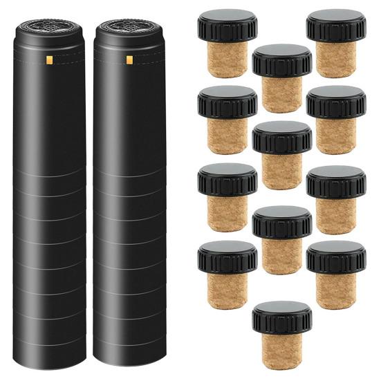 100Pcs Wine Bottle Cork Convenient Heat Shrink Wine Bottle Stoppers Protective Wine Cork for Home Kitchen Bar