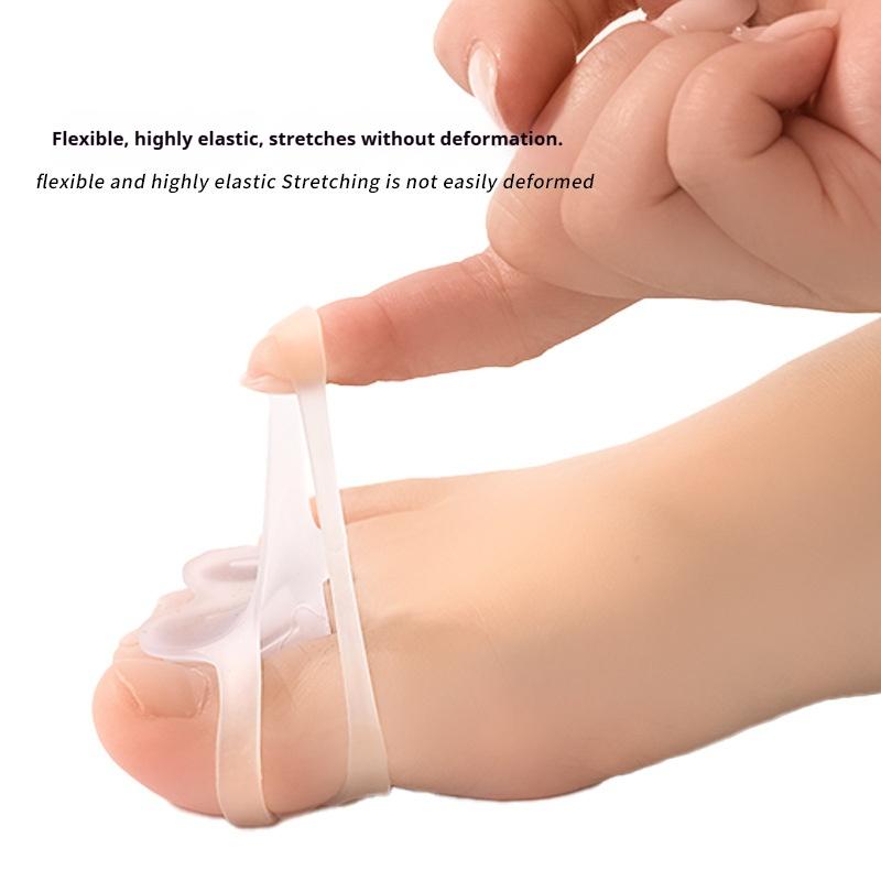 Silicone Three-Hole Toe Corrector Hallux Valgus Buffer Toe Separator Men Women Orthotic Toe Insoles Foot Care Protectors