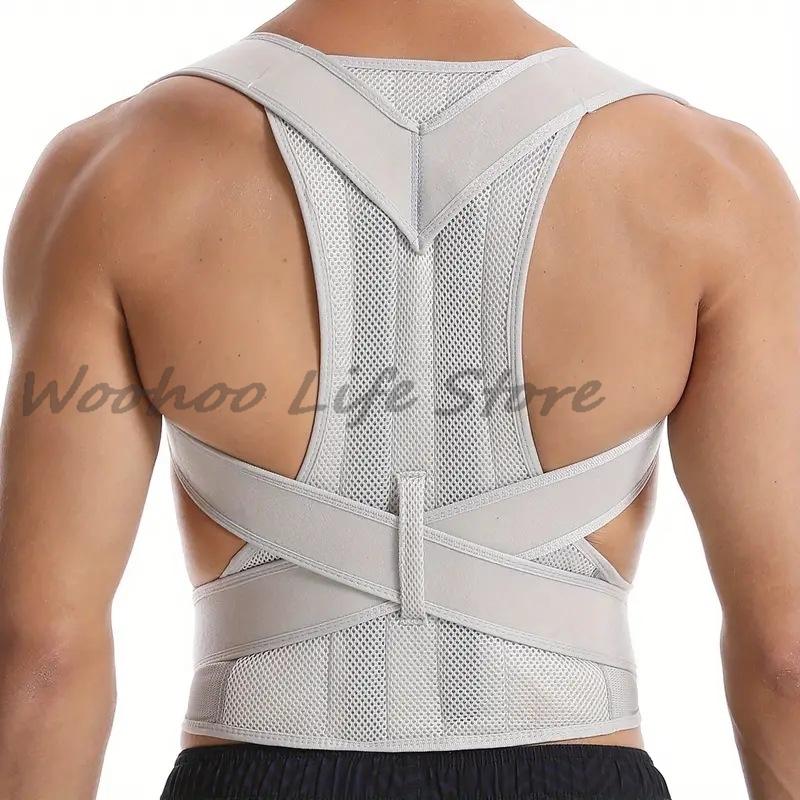

Posture Corrector Upper Back Brace Posture Belt Unisex Adjustable for Back Pain Relief Durable Lightweight Design for Office S