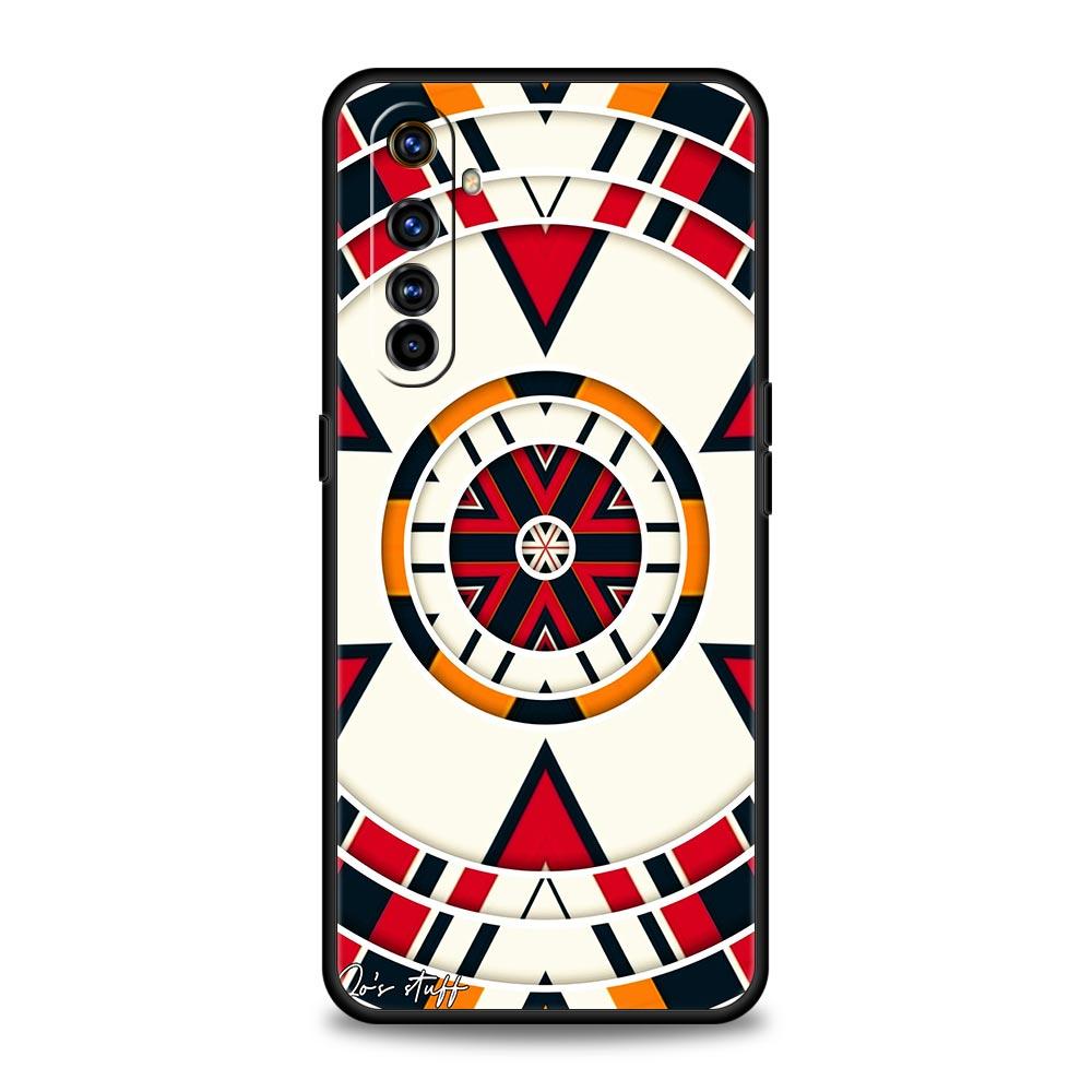 Retro Circular Totem Design Soft TPU For Realme 13 12 11 10 9 Pro Plus GT3 GT2 C21 C25 C35 C53 C55 C67 Pro 5G Phone Case Cover