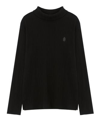 MIDSUN Ribbed Slim Turtle Neck-Black