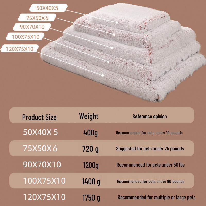 Memory Foam Pet Nest: Warm, Removable, Washable Mat for Dogs & Cats (Inner Cover Excluded)