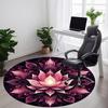 1 st Lotus Mandala Stolmatta för Kontor, Rund Halkfri Slitstark Stor Office Matta, Lämplig för Kontor