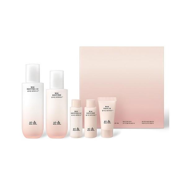 Hanyul Red Rice Moisturizing Firming Essence Emulsion 2pcs Set (Essence 150ml + 18ml, Emulsion 125ml + 18ml, Cream 15ml)