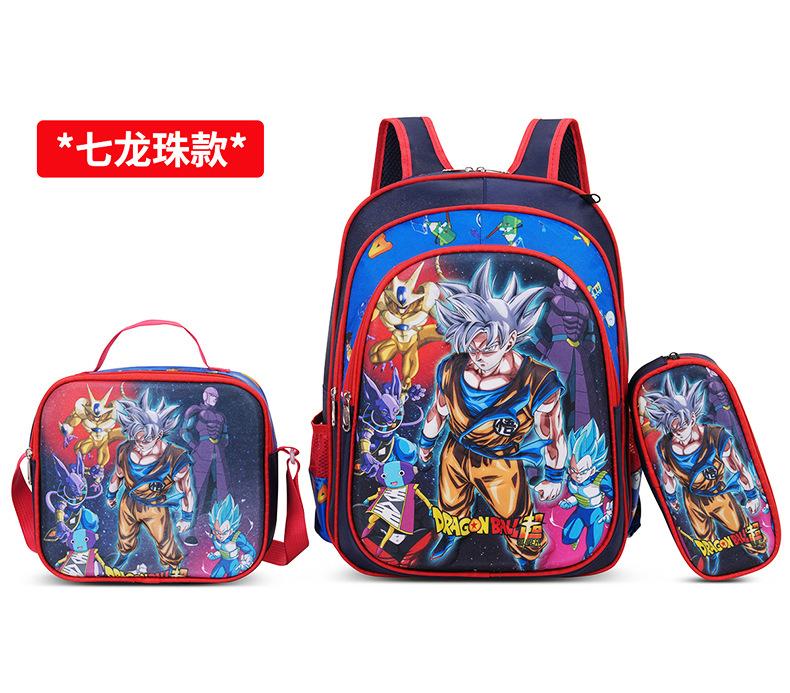 New 16-Inch 3-Piece Kids Cartoon Backpack Set Nylon Rolling Backpack School Bag for Boys Girls