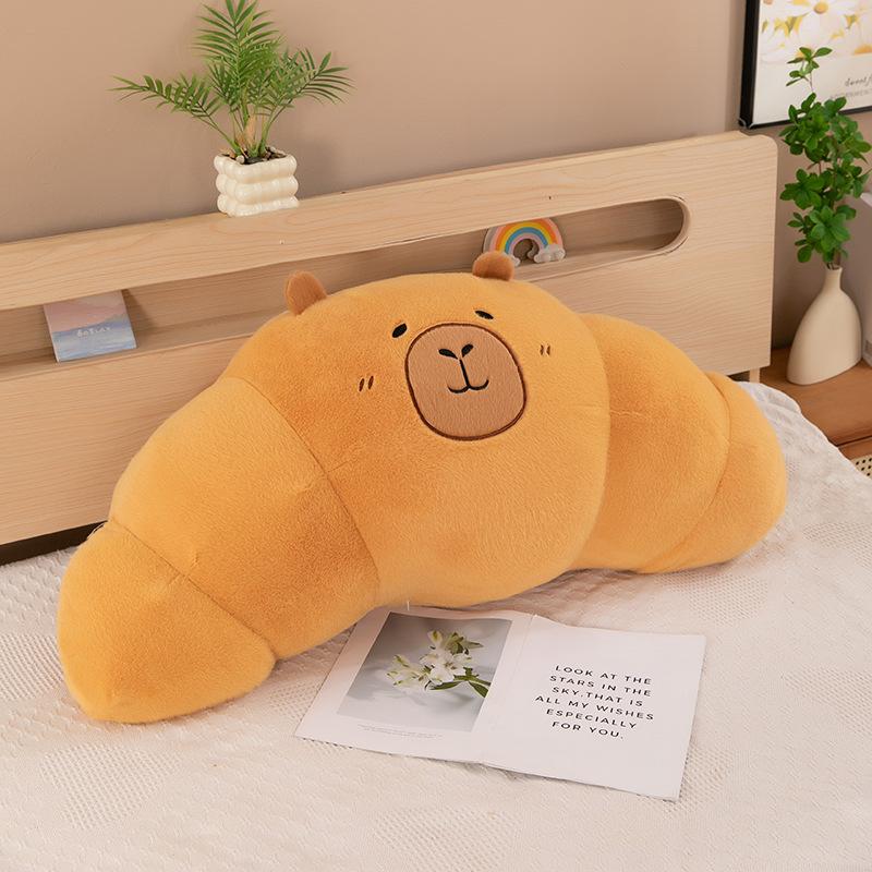 Dolphin Bakery Doll Baguette Croissant Transformed into Capybara Plush Toy Long Sleeping Pillow Sofa Cushion