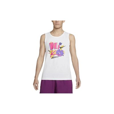 Dri-FIT Letter Logo Print Sports Sleeveless Tank Top Men Tops White DM6262-100