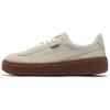 Suede Platform CORE Women Vintage Low Top Skate Shoes Snow White Gum Brown 363559-19