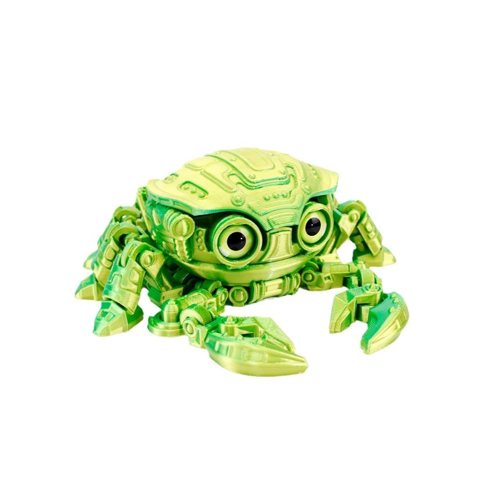 3D-Druck Spielzeug Mechanische Krabbe Gelenkbewegliches Modell Neuheit Erwachsenen Spielzeug Anti-Stress Figur Miniatur Schreibtischzubehör Geburtstag