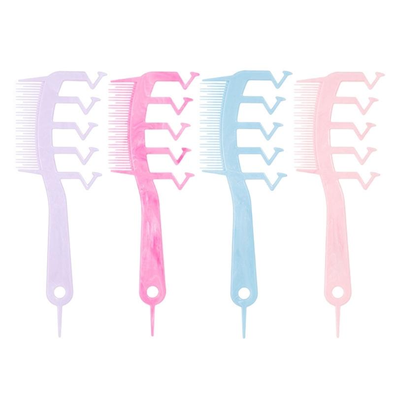 Hair Slit Comb Z Shape Wide Tooth Comb Hair Detangler Comb Teasing Comb Parting Comb Hair Fuzzy Comb Hair Styling Comb