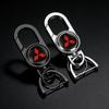 Alloy Keychain Key Ring for Mitsubishi Lancer Ex ASX Mirage OTO Montero L200 EVO Delica Pajero Eclipse Keyring Gifts Accessories QC3