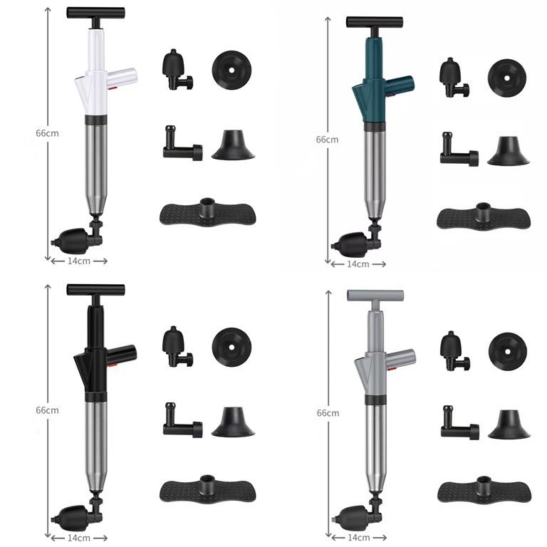 

1 Piece Toilet Clog Remover, High Pressure Air with Real Time Barometer, Stainless Steel Toilet Unclogger for Bathroom,Plumbing армія зелений колір
