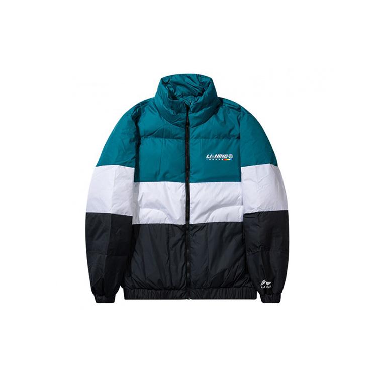 Li Ning Down Jacket Men s Blue White Black Multicolor AYMP059-2 XXXL