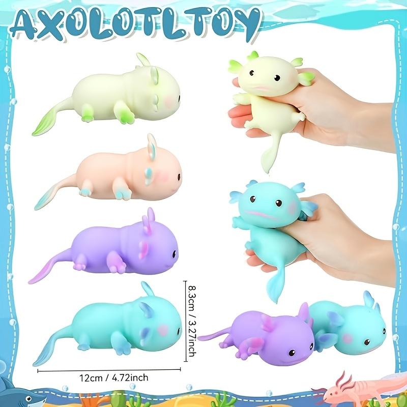 

Cute Axolotl Squishy Toy 1pc, Stress Relief Slow Rebound Animal Ball, Sensory Fidget Gift for Kids Adults светло-серый