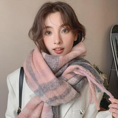 2024 Winter Hochwertiger Vielseitiger Gestreifter Schal: Verdickter, warmer und schicker koreanischer Herbst-/Winter-Schal