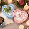 3 Styles Heart Shaped Silicone Mould for Resin Candle Holders Crafting With Smooth Surfaces Designs