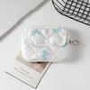 Bow Mini Zipper Credit Card Holder Organizer Wallet Earphones Keys Cards Small Portable Zip Pocket with Keyring for Women Men