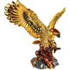 Eagle Gold Statue Showpiece Happiness and Money Wealth Sitting Idol for Home Decor Living Room Bedroom Office Table Decorative Diwali Gifts