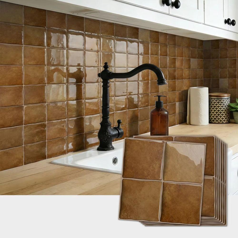 Márvány Mintázatú Öntapadós Fali Papír Könnyű DIY Csempematrica 3D Csempe Matricák Fürdőszoba