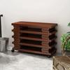 Solid Wood Installation-free Foldable Flower Rack Movable Storage Rack Indoor Living Room Multi-functional Shoe Rack Bookshelf