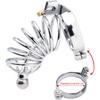 Adjustable Cock Cage for Men Metal Chastity Devices Male Bondage Chastity Locked Cage Penis Ring Sex Toy for Men Restraints Erection (Catheter 1