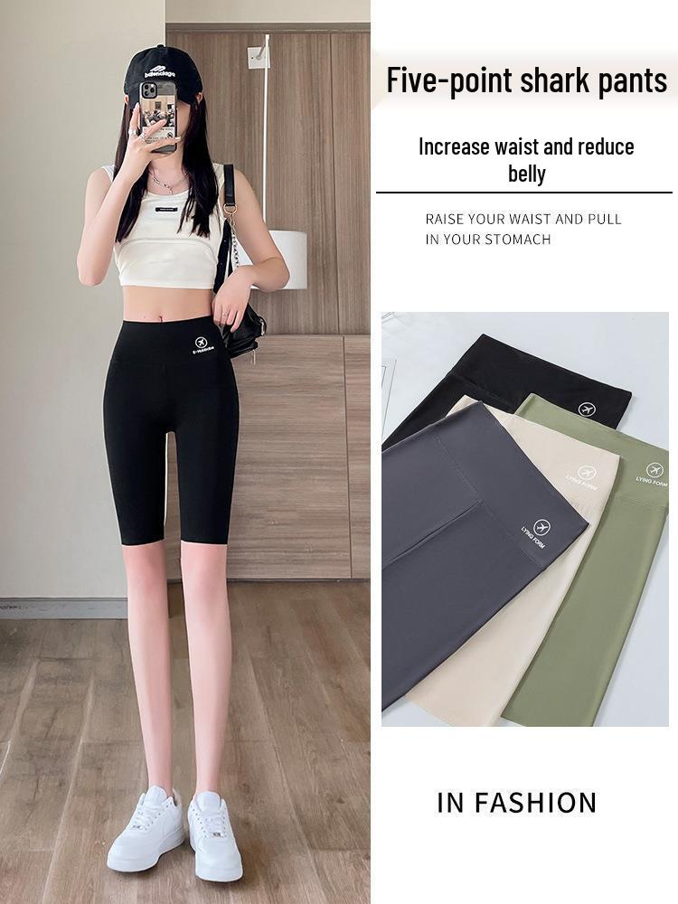 

Women s High-Waist Shark Leggings - Summer Slimming Yoga Pants, Hip-Lifting Cycling Tights, Plus Size Standard Size [40-60 kg]