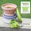 3-in-1 Portable Dog Water Bottle - Pet Travel Drink Dispenser with Food Feeder & Poop Bag Holder , for Walking, Hiking, Travel